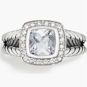 David Yurman Petite Albion White Topaz Ring